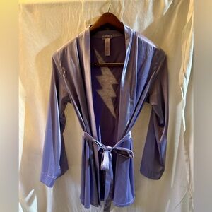 Savage X Fenty CLF Satin Robe Lightning Bolt Lilac XS / S Valentine’s Day